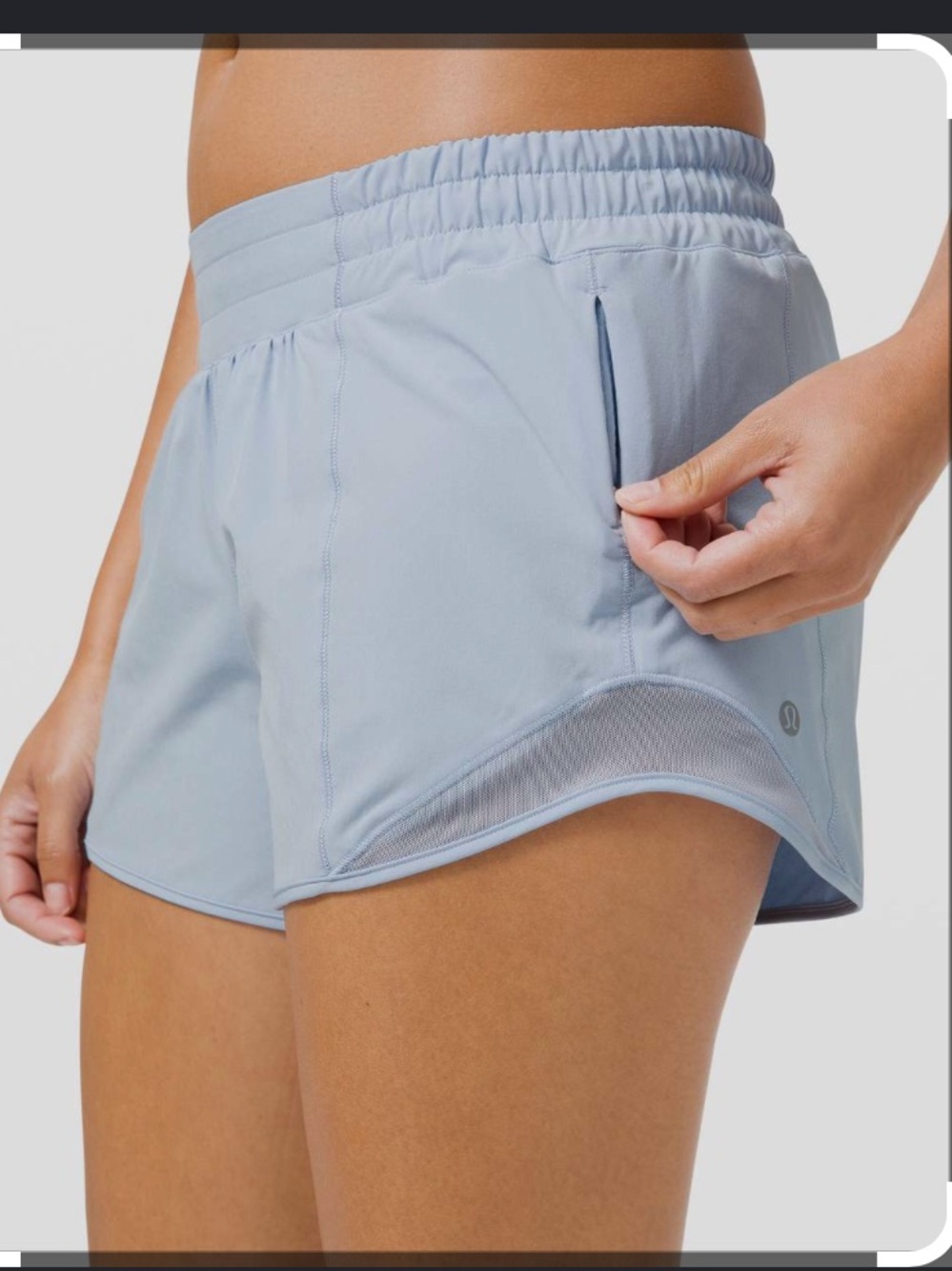 lululemon Hotty Hot Women's Shorts in Light Blue Athletic Running Shorts